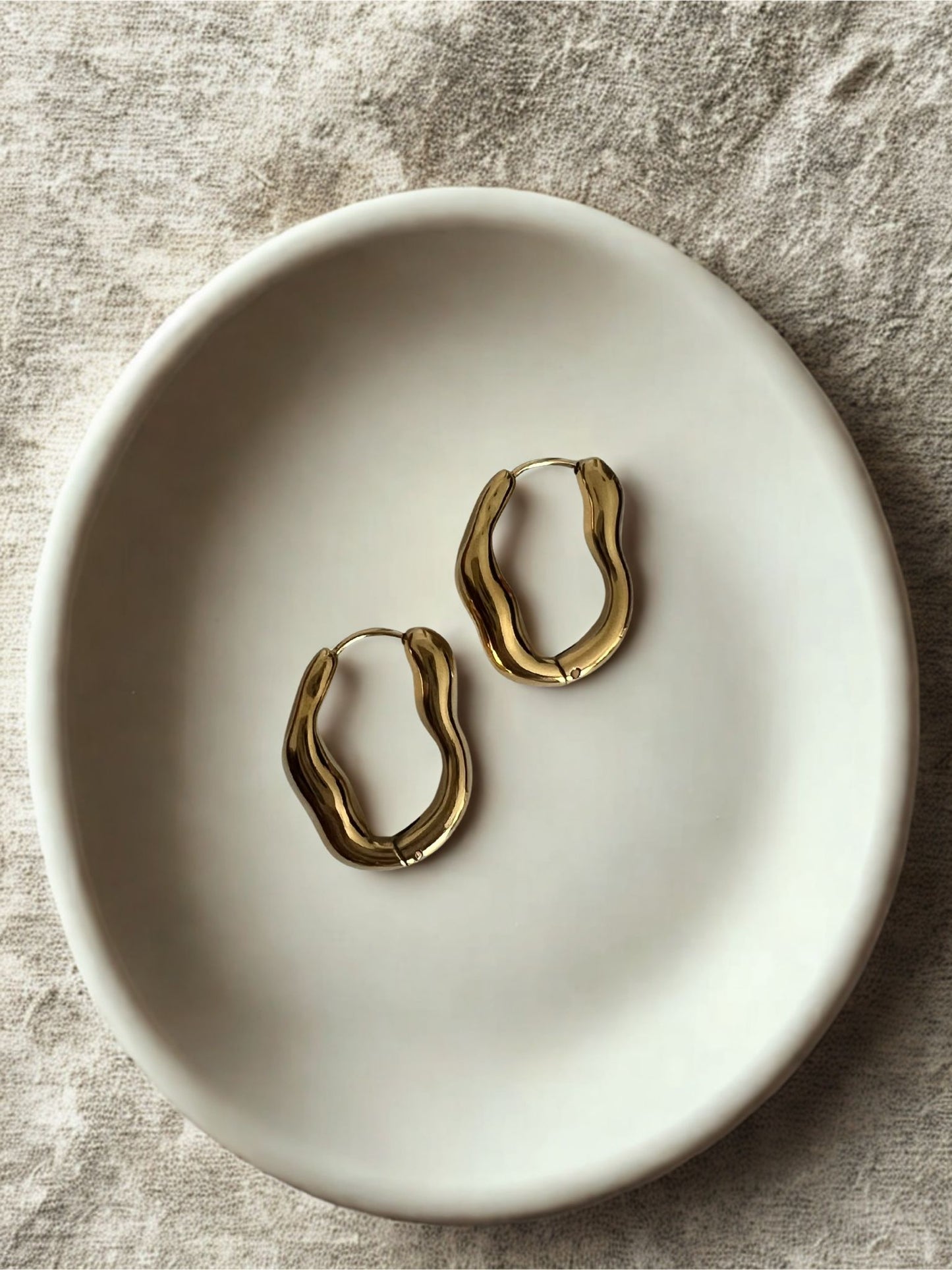 Wave Hoop Earrings