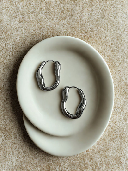 Wave Hoop Earrings